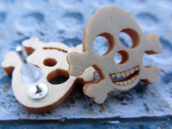 Totenkopf Ohrstecker Totenschädel Skull